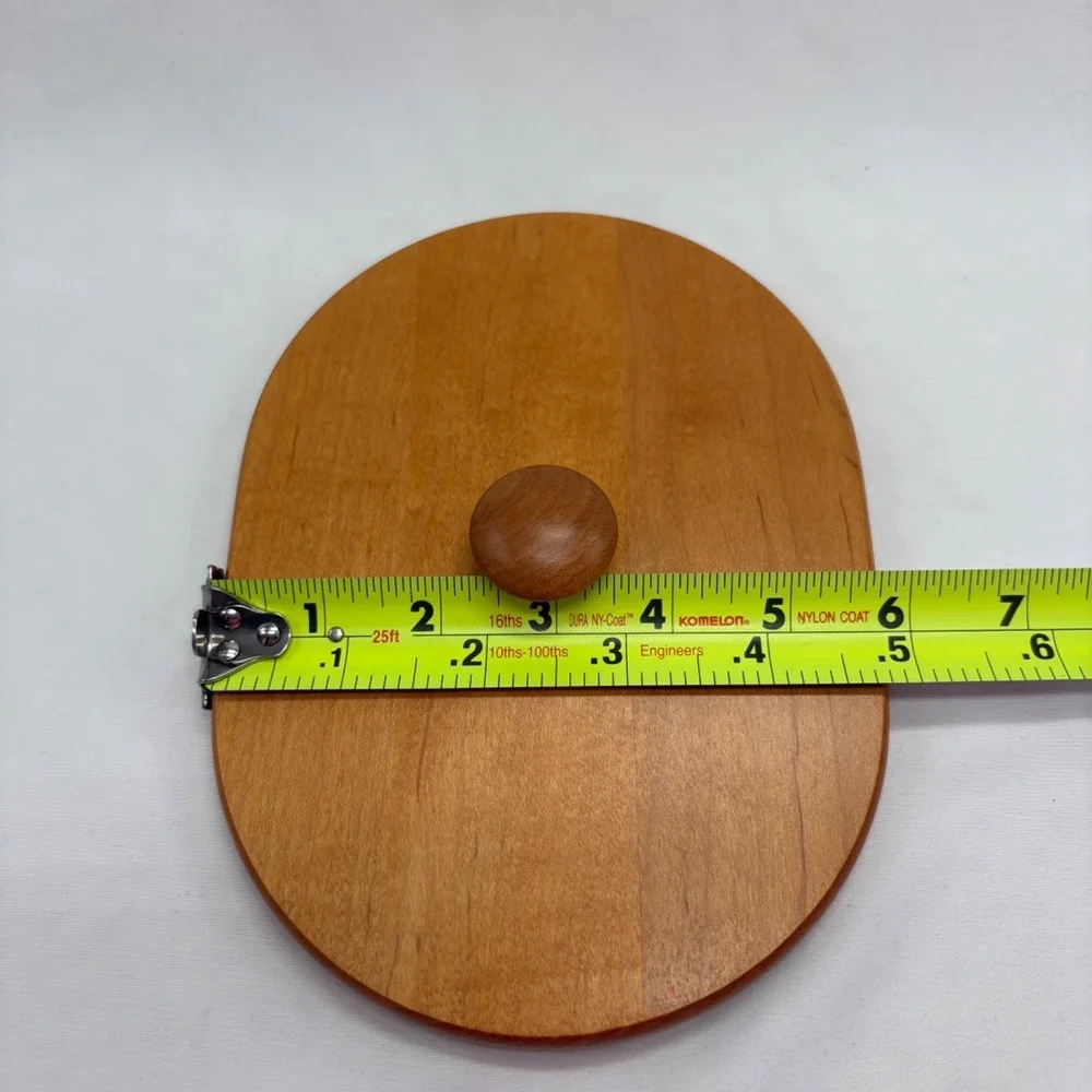 Longaberger Woodcrafts Oval Wooden Lid with Natural Knob Lid Only 8